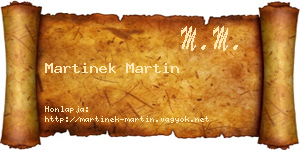 Martinek Martin névjegykártya